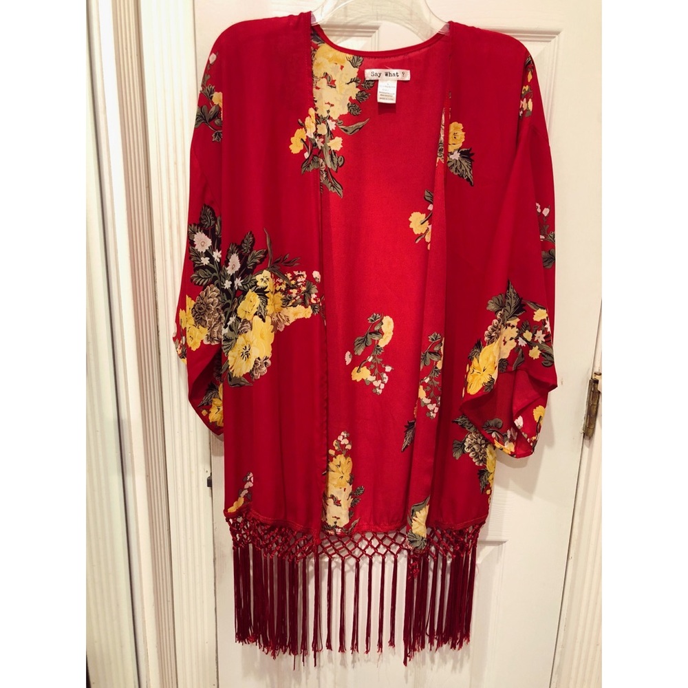 Red Floral Kimono